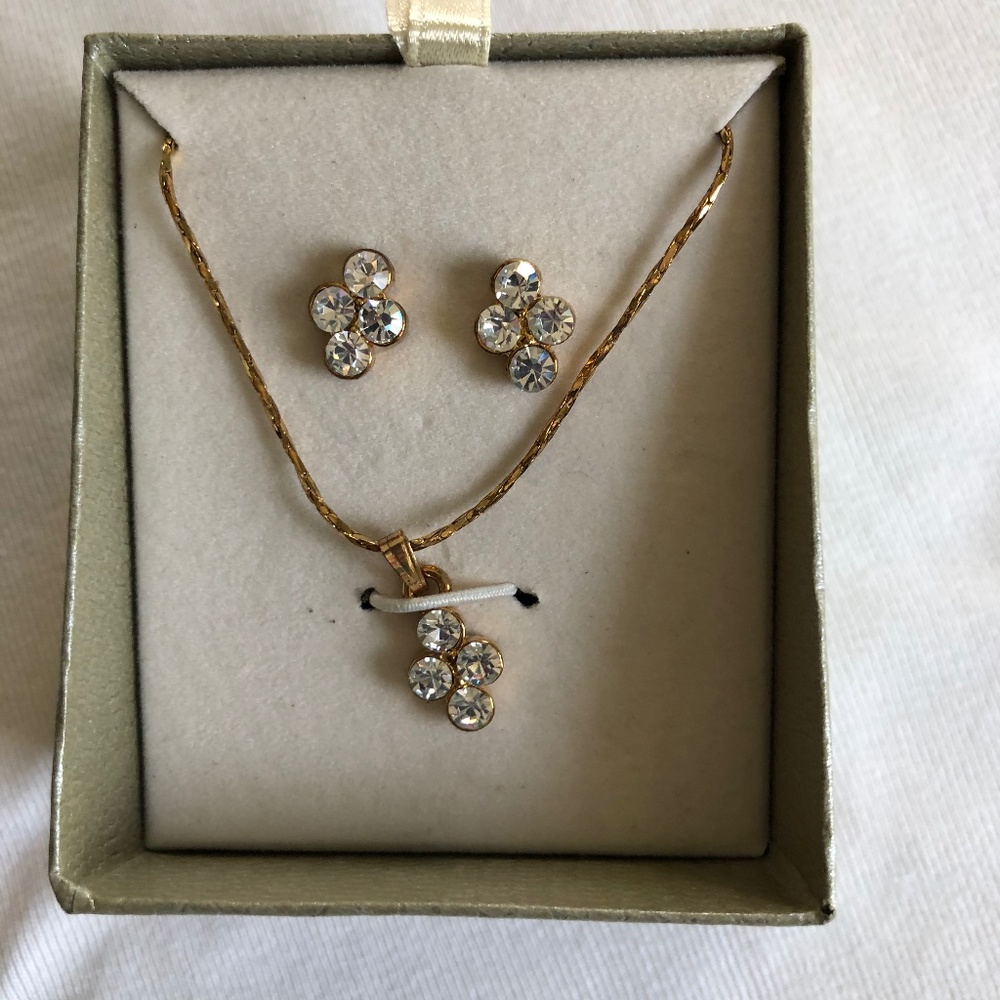 matching necklace and earrings